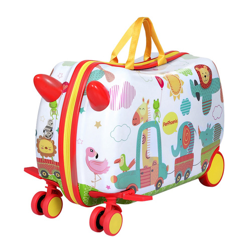 Wanderlite 17" Kids Ride On Luggage Children Suitcase Trolley Travel Zoo - Main Image