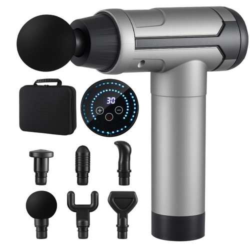 Everfit Massage Gun 30 Speed 6 Heads Vibration Muscle Massager Chargeable Black - Main Image