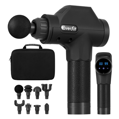 Everfit Massage Gun 30 Speed 8 Heads Chargeable Black - Main Image