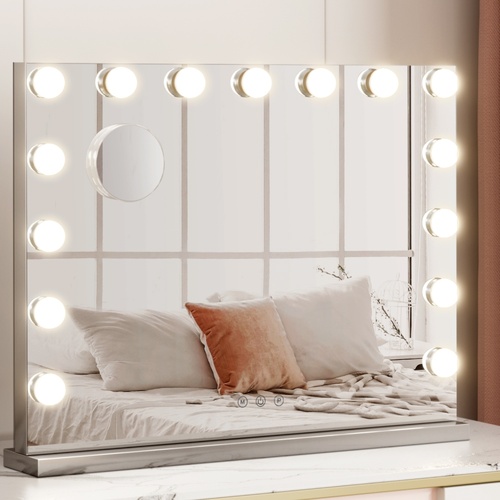 Embellir Makeup Mirror 58x46cm Hollywood Vanity with LED Light Tabletop Wall - Main Image