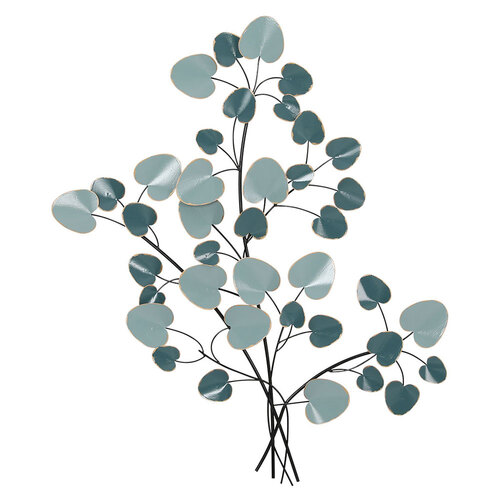 Artiss Metal Wall Art Hanging Sculpture Home Decor Leaf Tree of Life Blue - Main Image