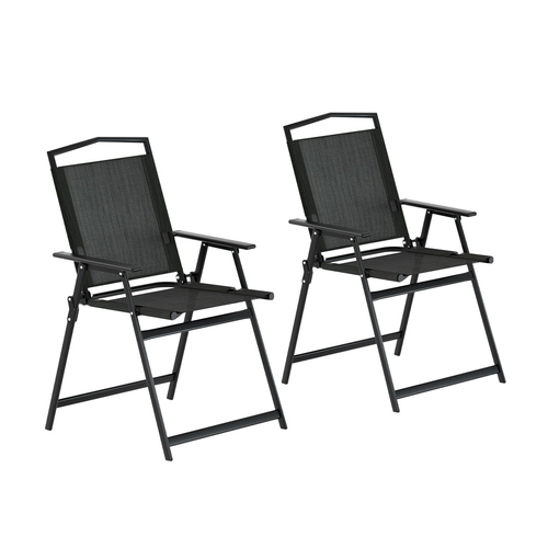 Gardeon Outdoor Chairs Portable Folding Camping Chair Steel Patio Furniture - Main Image