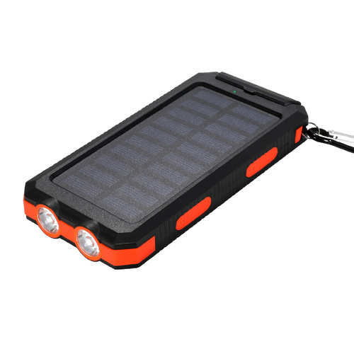 10000mAh Portable Solar Power Bank External Battery Dual USB Phone Charger Light - Main Image