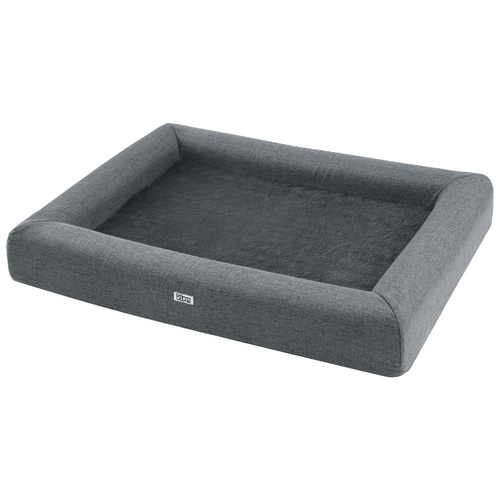 i.Pet Pet Bed Dog Cat Large Calming Soft Sofa Cushion Egg Crate Washable Grey - Main Image