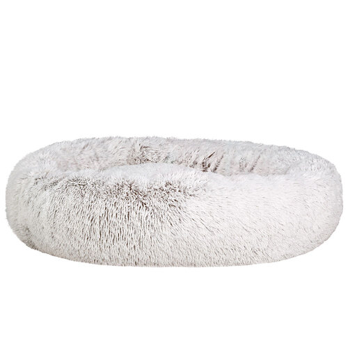 i.Pet Pet Bed Dog Cat 110cm Calming Extra Large Soft Plush White Brown - Main Image