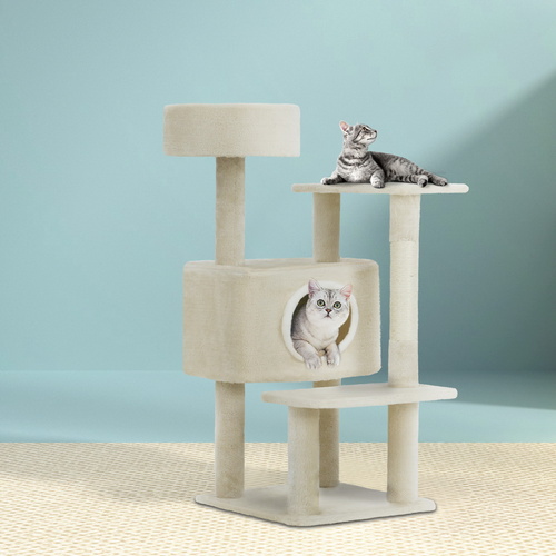 i.Pet Cat Tree 90cm Scratching Post Tower Scratcher Wood Condo House Bed Trees - Main Image