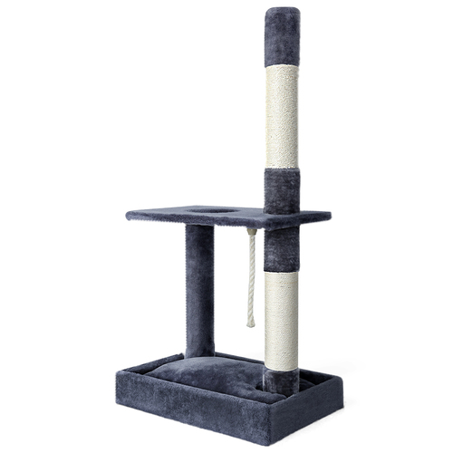 i.Pet Cat Tree 102cm Scratching Post Tower Scratcher Condo House Board Grey - Main Image