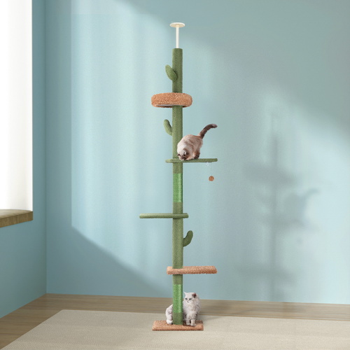 i.Pet Cat Tree Tower Scratching Post Scratcher Floor to Ceiling Cats Bed 290cm - Main Image