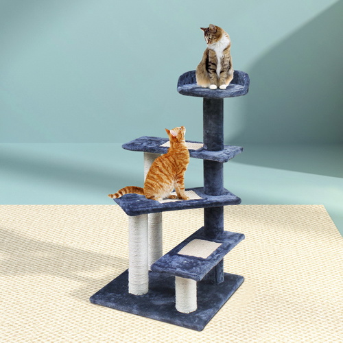 i.Pet Cat Tree 100cm Scratching Post Scratcher Tower Wood Condo House Trees Bed - Main Image