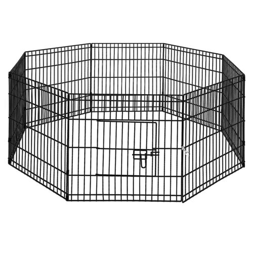 i.Pet 24" 8 Panel Dog Playpen Pet Fence Exercise Cage Enclosure Play Pen - Main Image