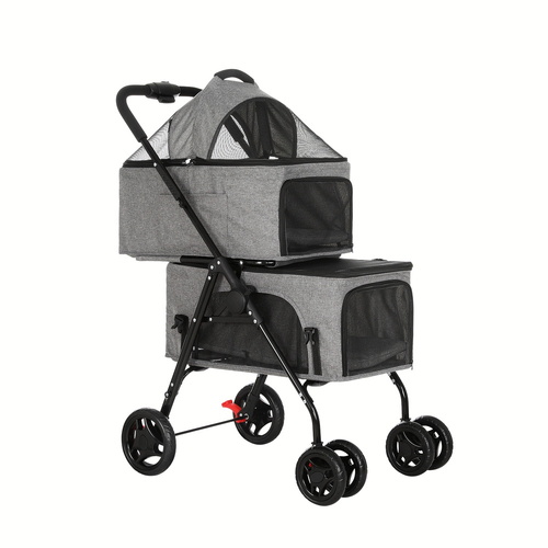 i.Pet Pet Stroller 2-tier Dog Pram Large Cat Carrier Travel Pushchair Foldable - Main Image
