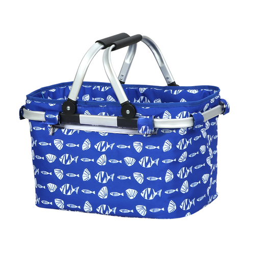 Alfresco Picnic Basket Folding Bag Hamper Food Insulated Storage - Main Image