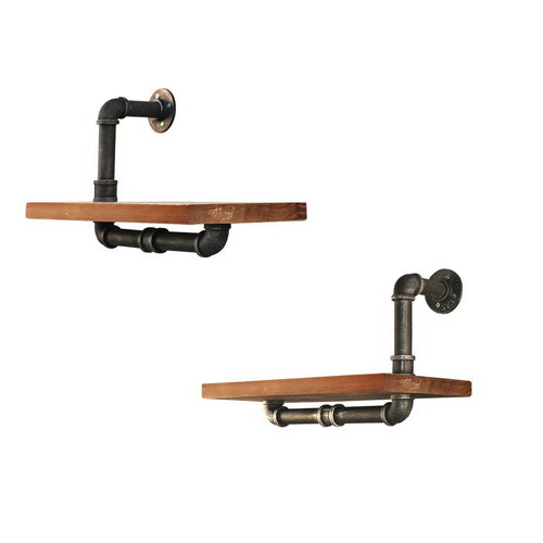 Artiss Floating DIY Pipe Shelf Set of 2 - IVOR - Main Image