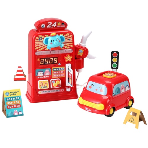 Keezi Kids Gas Petrol Station Pumper Pretend Play Toys Car Music Card Playset - Main Image