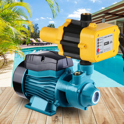 Giantz Peripheral Water Pump Garden Boiler Car Wash Electric Irrigation QB60 Yellow - Main Image