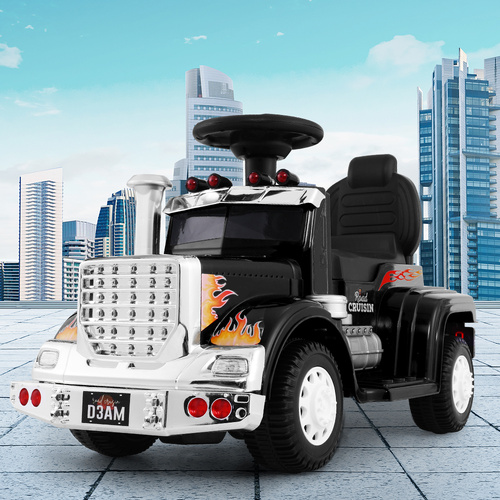 Rigo Kids Electric Ride On Car Truck Motorcycle Motorbike Toy Cars 6V Black - Main Image