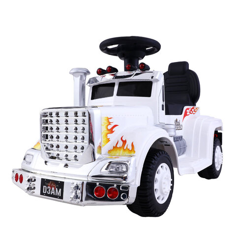 Rigo Kids Electric Ride On Car Truck Motorcycle Motorbike Toy Cars 6V White - Main Image