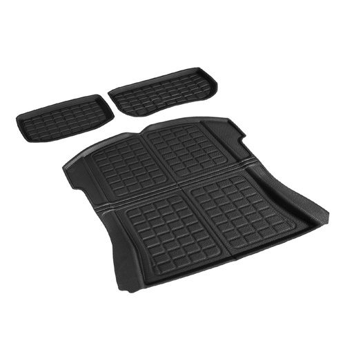 3PCS Car Rear Front Cargo Trunk Toolbox Luggage Rubber Mats for Tesla Model 3 2021-2022 - Main Image