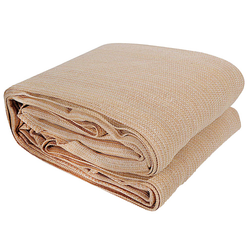 Instahut Shade Sail 2x4m Rectangle 280GSM 98% Sand Shade Cloth - Main Image