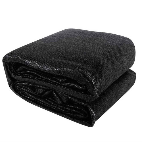 Instahut Shade Sail 4x6m Rectangle 280GSM 98% Black Shade Cloth - Main Image