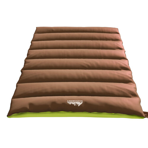 Weisshorn Sleeping Bag Double Bags Thermal Camping Hiking Tent Brown -5°C - Main Image