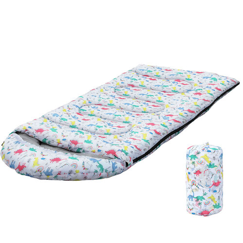 Weisshorn Sleeping Bag Kids Single Bags 180cm Thermal Camping Hiking White - Main Image