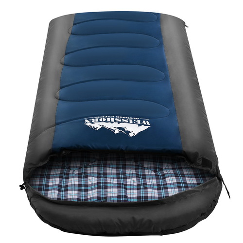 Weisshorn Sleeping Bag Single Thermal Camping Hiking Tent Blue -20°C - Main Image