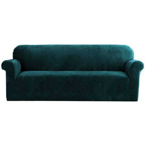 Artiss Sofa Cover Couch Covers 4 Seater Velvet Agate Green - Main Image