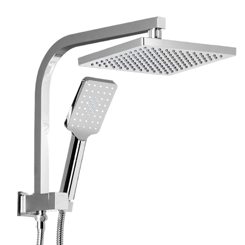 Cefito 8'' Rain Shower Head Set Handheld Square High Pressure Chrome - Main Image