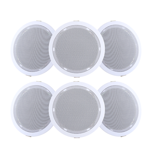 Giantz 6 Inch Ceiling Speakers In Wall Speaker Home Audio Stereos Tweeter 6pcs - Main Image