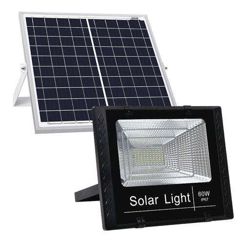 Leier 80 LED Solar Street Light 60W Flood Motion Sensor Remote Outdoor Wall Lamp - Main Image
