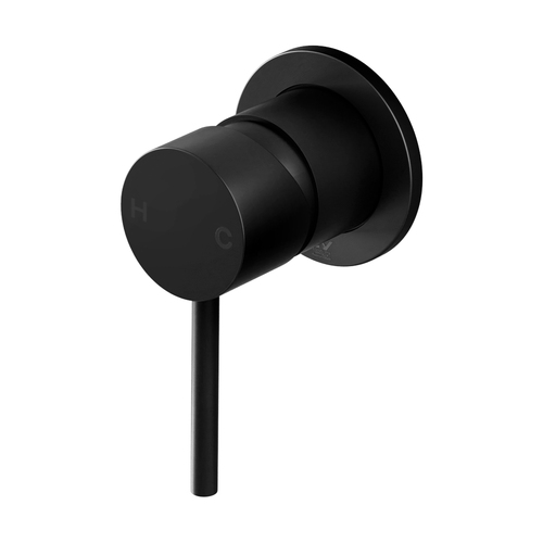 Cefito Basin Mixer Wall Tap Round Brass Faucet Shower Bathtub Black - Main Image