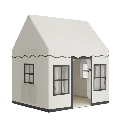 Keezi Kids Play Tent Playhouse Castle with String Lights Floor Mat Side Pocket - Main Image