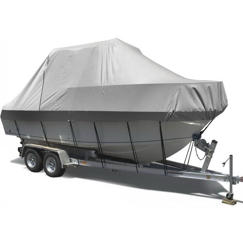 Seamanship Boat Cover 21-23ft Trailerable Jumbo Marine 600D Heavy Duty Grey - Main Image