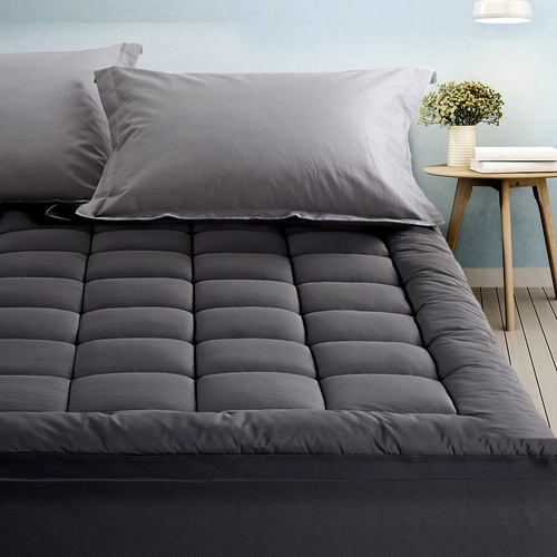 Giselle Bedding Mattress Topper Pillowtop Bamboo Charcoal Single - Main Image