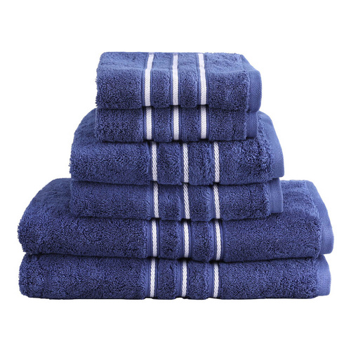 6 Pack Bath Towels Set Cotton Towel Navy - Main Image