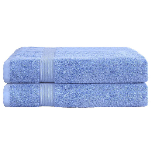 2 Pack Bath Sheets Set Cotton Extra Large Towel Blue - Main Image