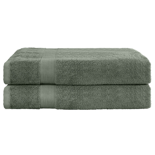 2 Pack Bath Sheets Set Cotton Extra Large Towel Green - Main Image