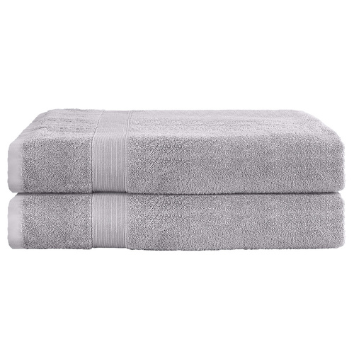 2 Pack Bath Sheets Set Cotton Extra Large Towel Grey - Main Image