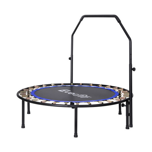 Everfit 48inch Round Fitness Trampoline Rebounder Adjustable Handrail Blue - Main Image
