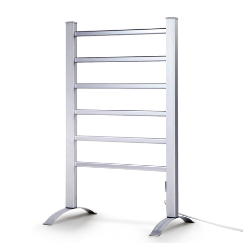 Devanti Electric Heated Towel Rail Rack 6 Bars with Timer Clothes Dry Warmer - Main Image