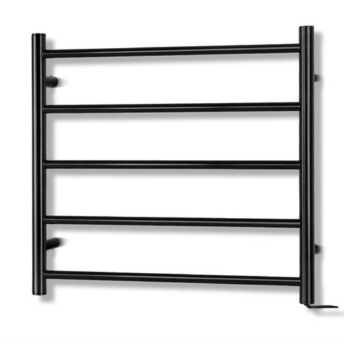 Devanti Electric Heated Towel Rail Rack 5 Bars Wall Mounted Clothes Dry Warmer - Main Image