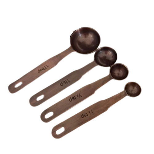 Antique Copper Finish Stainless Steel Measuring Spoons - Main Image