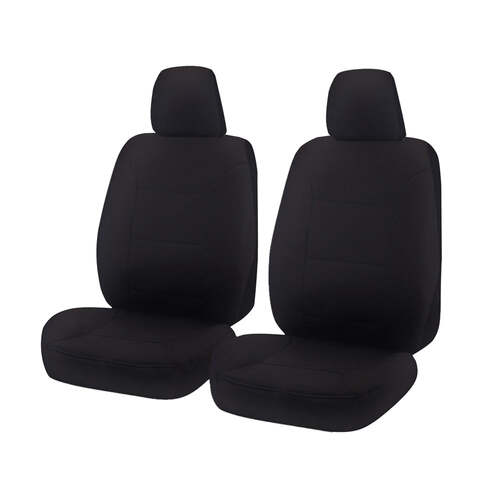 Seat Covers for ISUZU D-MAX 06/2012 - ON DUAL CAB CHASSIS UTILITY FRONT 2X BUCKETS BLACK ALL TERRAIN - Main Image