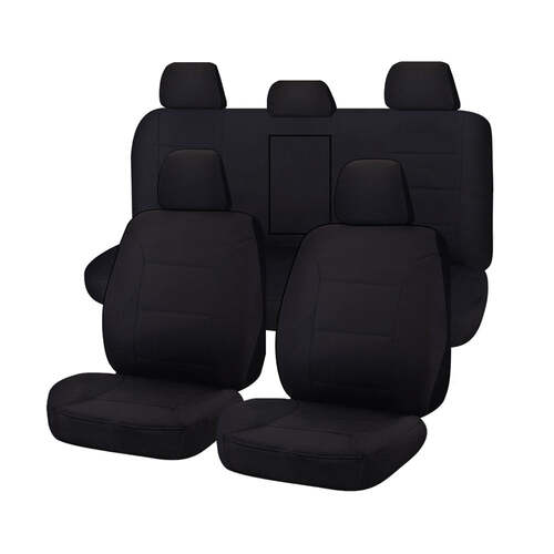 Seat Covers for MITSUBISHI TRITON FR MQ SERIES 01/2015 - ON DUAL CAB UTILITY FR BLACK ALL TERRAIN - Main Image