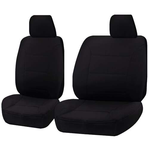 Seat Covers for MAZDA BT-50 B22P/Q-B32P/Q UP SERIES 10/2011 ? 2015 SINGLE CAB CHASSIS FRONT BUCKET + _ BENCH BLACK CHALLENGER - Main Image