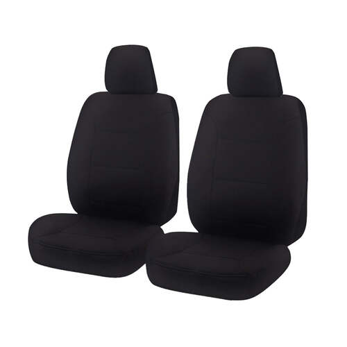 Seat Covers for HOLDEN COLORADO RG SERIES F 06/2012 - ON SINGLE / DUAL FRONT 2X BUCKETS BLACK CHALLENGER - Main Image