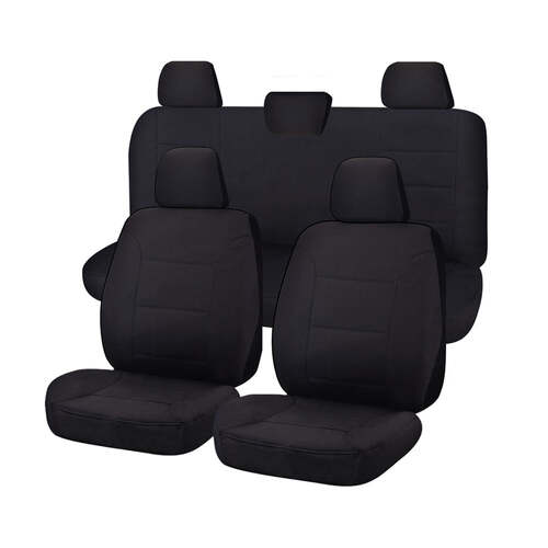 Seat Covers for TOYOTA HILUX TGN121R SERIES 03/2016 - ON DUAL CAB UTILITY FR BLACK CHALLENGER - Main Image