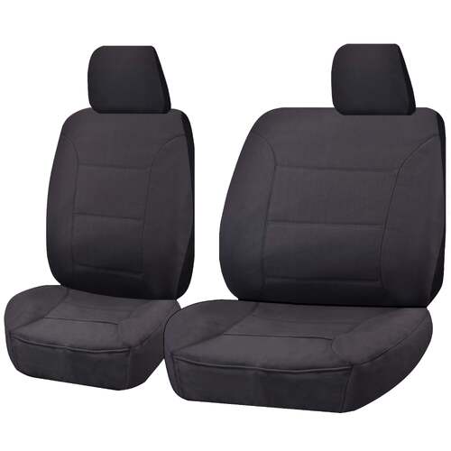 Seat Covers for TOYOTA LANDCRUISER 70 SERIES VDJ 05/2008 - ON SINGLE / DUAL CAB FRONT BUCKET + _ BENCH CHARCOAL CHALLENGER - Main Image