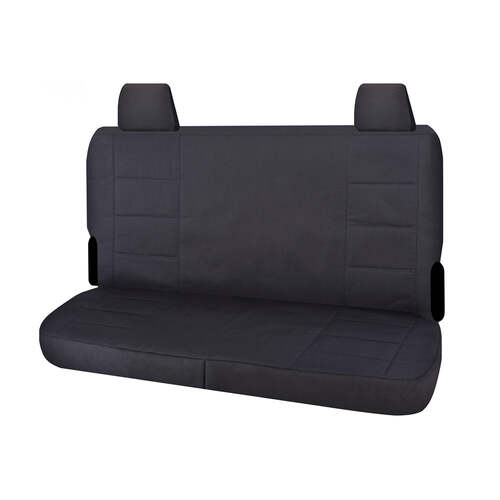 Seat Covers for TOYOTA LANDCRUISER 70 SERIES VDJ 05/2008 - ON DUAL CAB REAR BENCH CHARCOAL CHALLENGER - Main Image